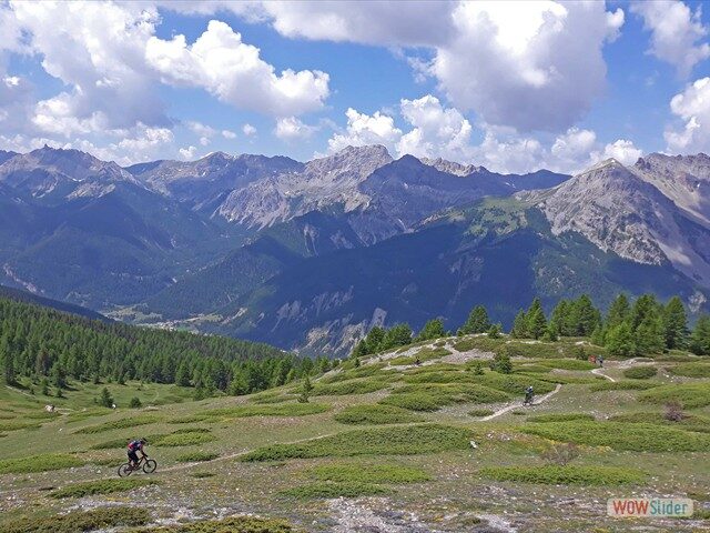 A day of riding in the high French Alps